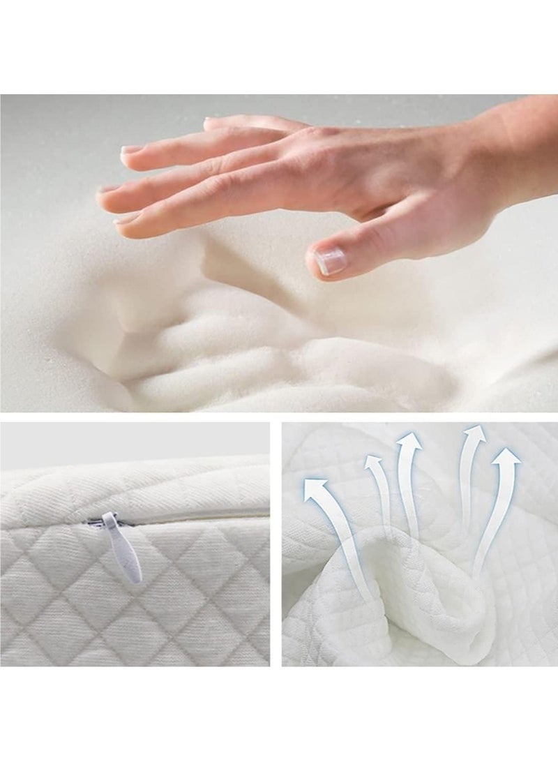 Forest Home Baby Crib Wedge Pillow for Reflux, Memory Foam Sleeping Wedge for Infant Newborn Toddler - Image 4
